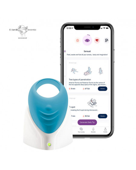 Anillo para pene Vibrador Con Aplicación Vibrating Couples Ring Lovely Wild Green