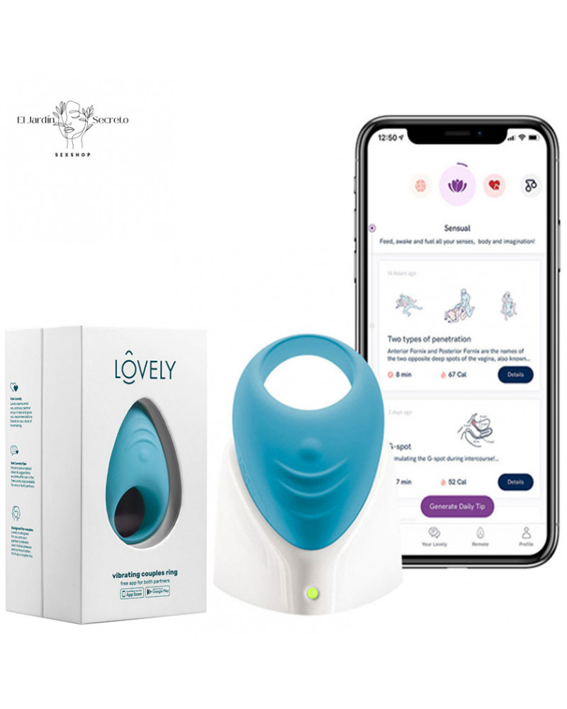 Anillo para pene Vibrador Con Aplicación Vibrating Couples Ring Lovely Wild Green