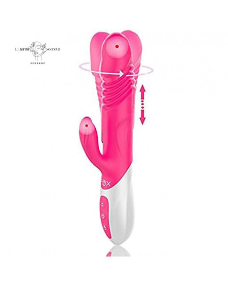 Vibrador FOX T1 | Calefacción, Giro, Empuje y Estimulación Clitorial Premium