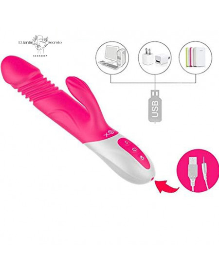 Vibrador FOX T1 | Calefacción, Giro, Empuje y Estimulación Clitorial Premium