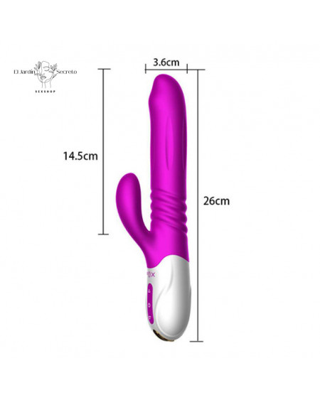 Vibrador FOX T2 | Expansión, Empuje y Vibración Clitorial | Silicona Premium