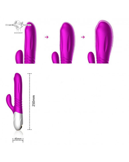 Vibrador FOX T2 | Expansión, Empuje y Vibración Clitorial | Silicona Premium
