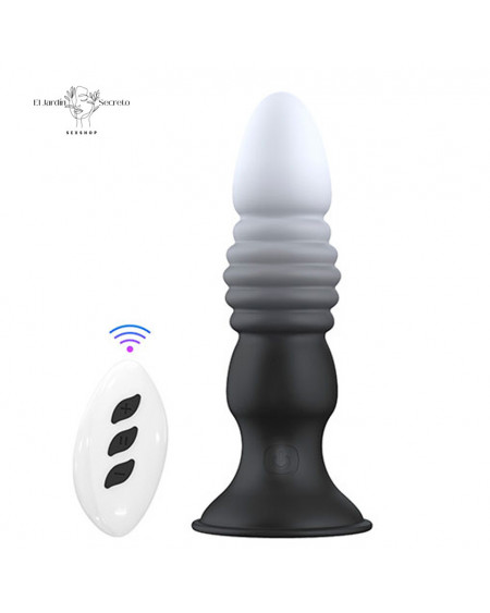 Plug Anal 14 cm con Vibración y Pistón Coren Pink Sex Toys