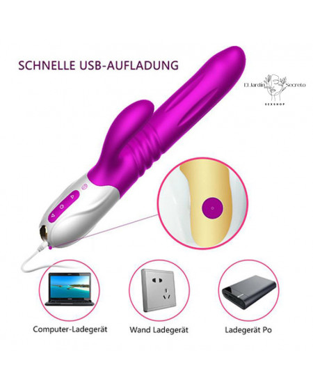 Vibrador FOX T2 | Expansión, Empuje y Vibración Clitorial | Silicona Premium