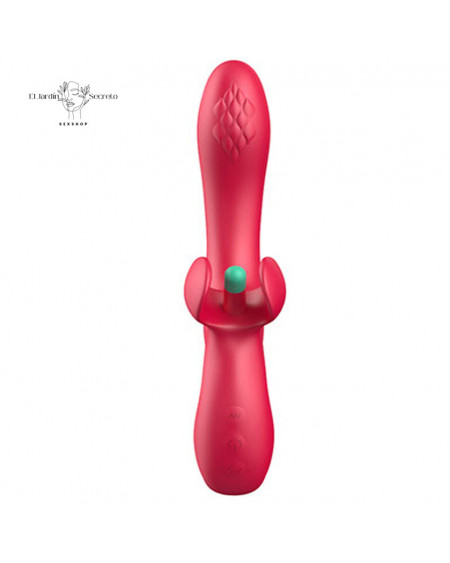 Vibrador 24cm Punto G con Aleteo para Clítoris Anna Pink Sex Toys