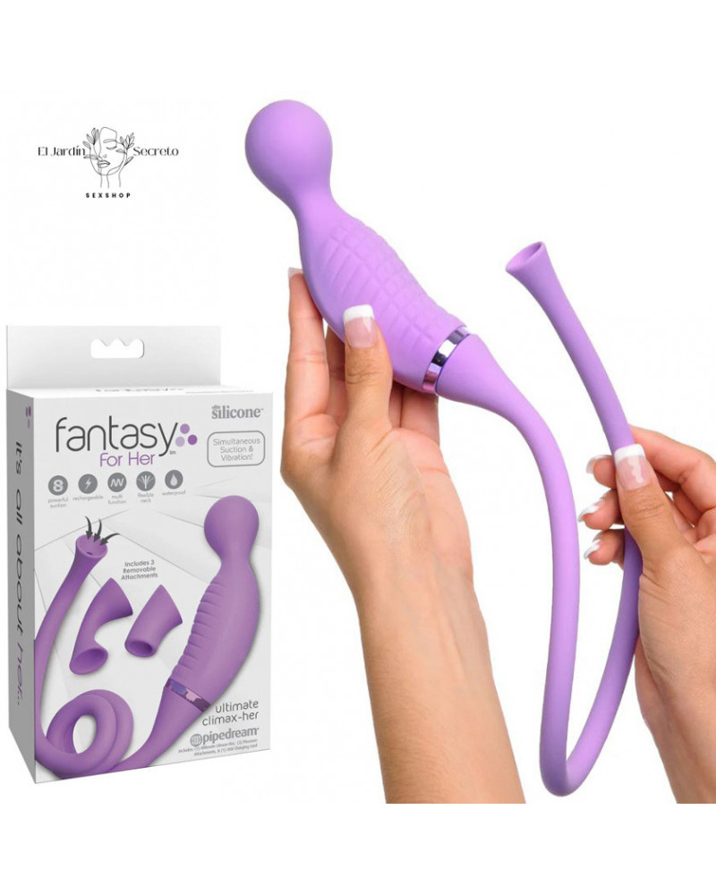 Climax-Her Succionador de Clítoris 12 Modos Vibración de Clítoris Dual Premium