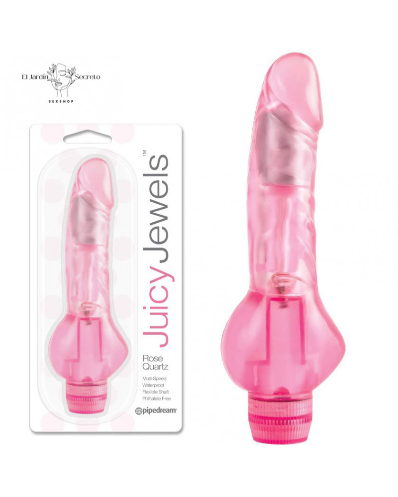 Vibrador 16cm Flexible Clítoris y Punto G Rose Quartz Pipedream
