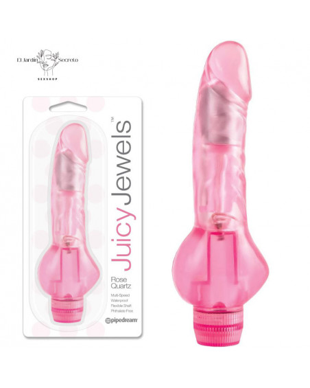 Vibrador 16cm Flexible Clítoris y Punto G Rose Quartz Pipedream