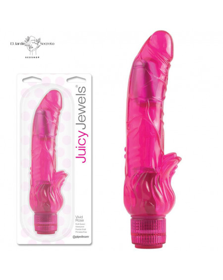 Vibrador 16cm Flexible Clítoris y Punto G Vivid Rose Pipedream