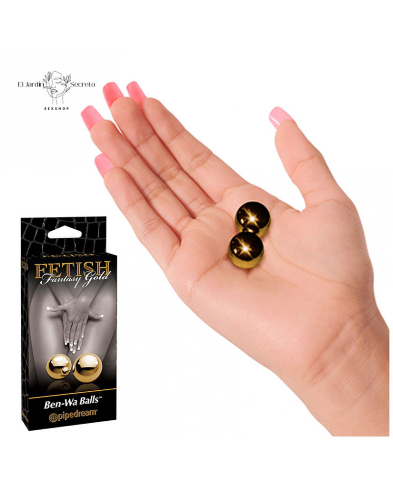 Ben Wa Balls Gold Bolas Vaginales de Metal Premium Pipedream