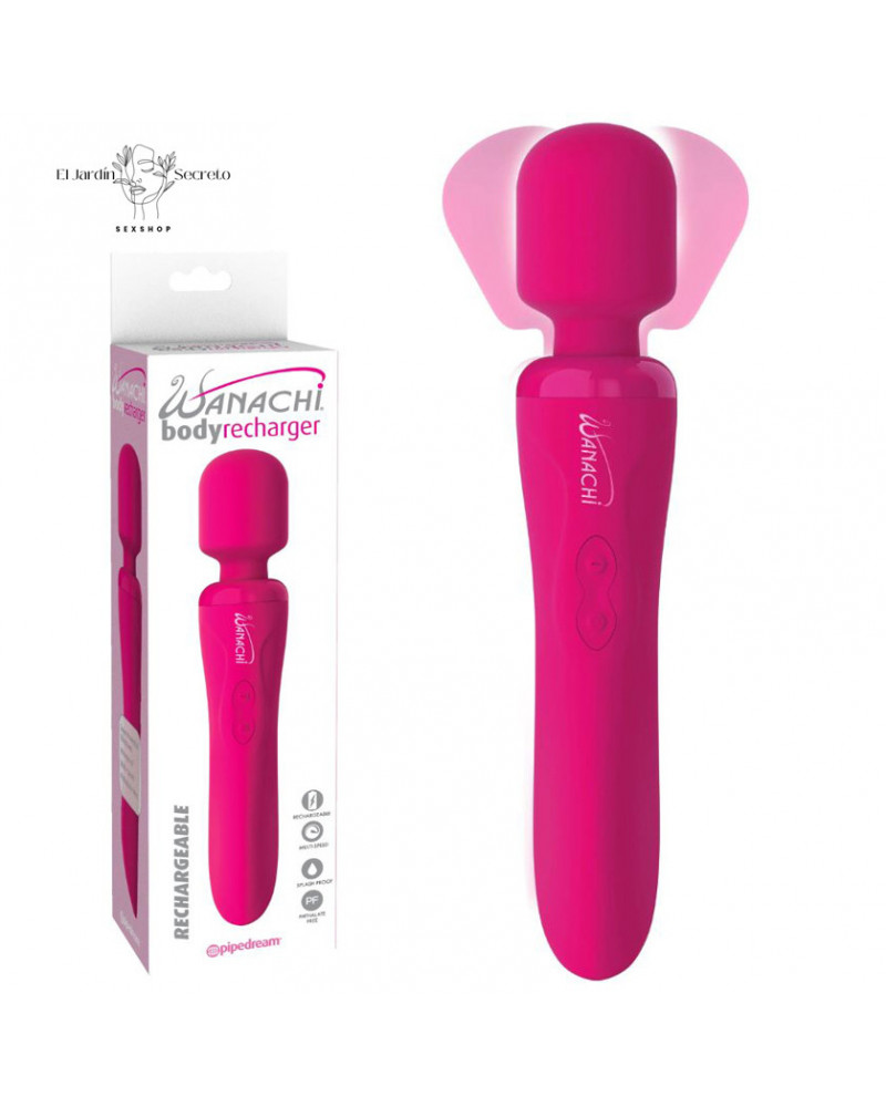 Vibrador Wanachi Body 22cm Rosa para Clítoris y Masaje Corporal