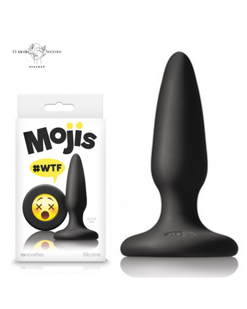 Plug anal 8cm Silicón Moji WTF Black NS Novelties Mojis Emojicon