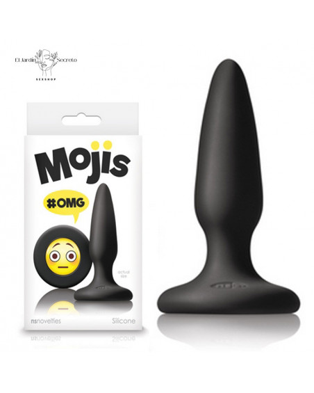 Plug anal 8cm Silicón Moji OMG Black NS Novelties Mojis Emojicon