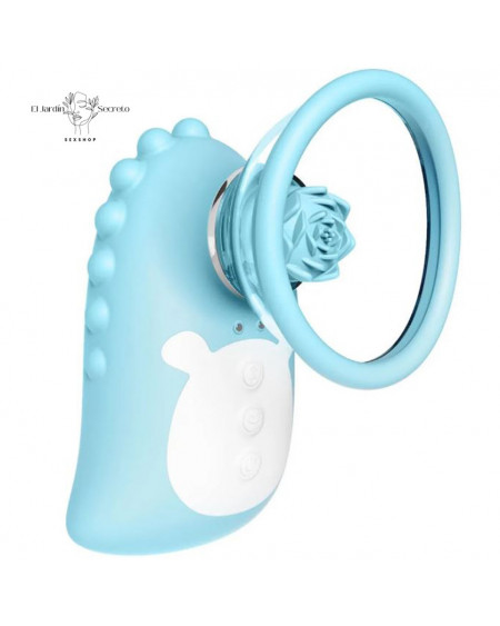 Vibrador y Succionador de Clítoris Rotación Dinosaur Pump and Flower