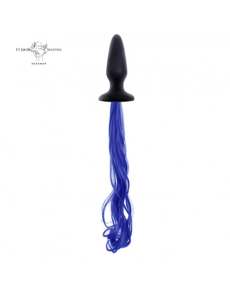 Plug Anal Unicorn Tail Azul para Fantasías Sexuales