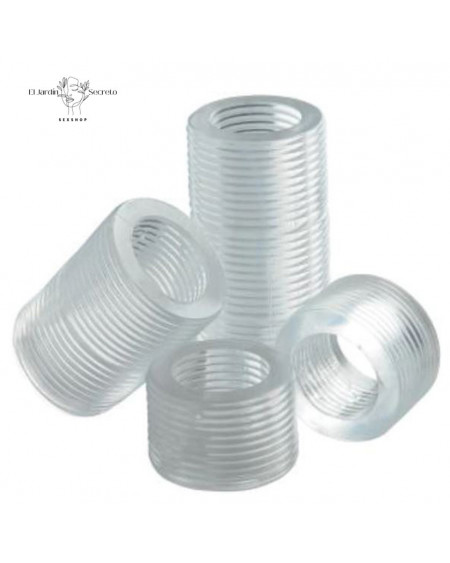 Set Anillos Para Pene Erección Firme Girth Gainer System Clear Pipedream