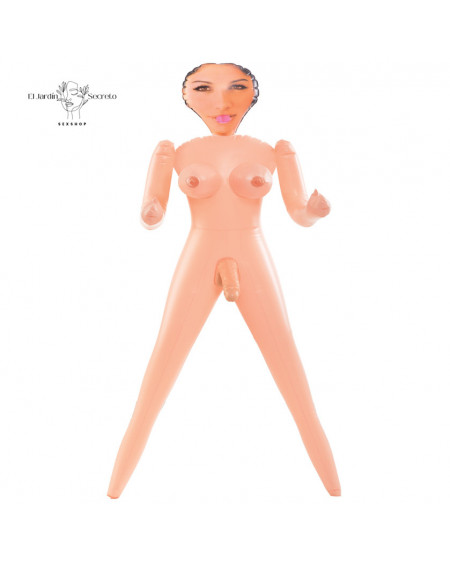 Muñeca Inflable Transexual Realista con Pene 18 cm Sally Surprise Pipedream