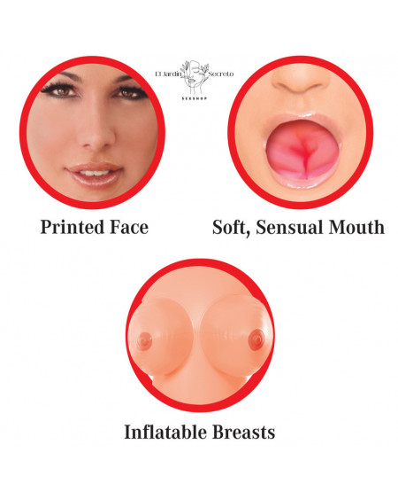 Muñeca Inflable Transexual Realista con Pene 18 cm Sally Surprise Pipedream