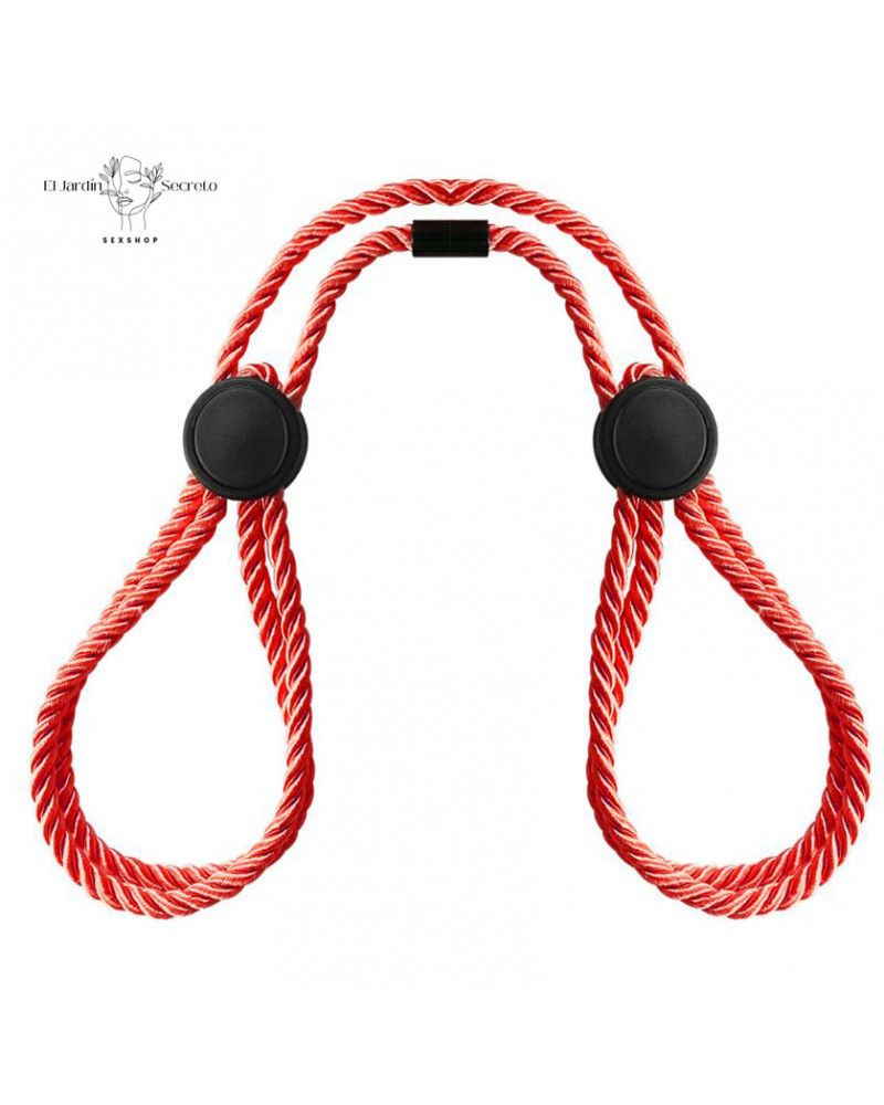 Esposas y Tobilleras Rojo Nylon Ajustables BDSM para Sujeción y Bondage
