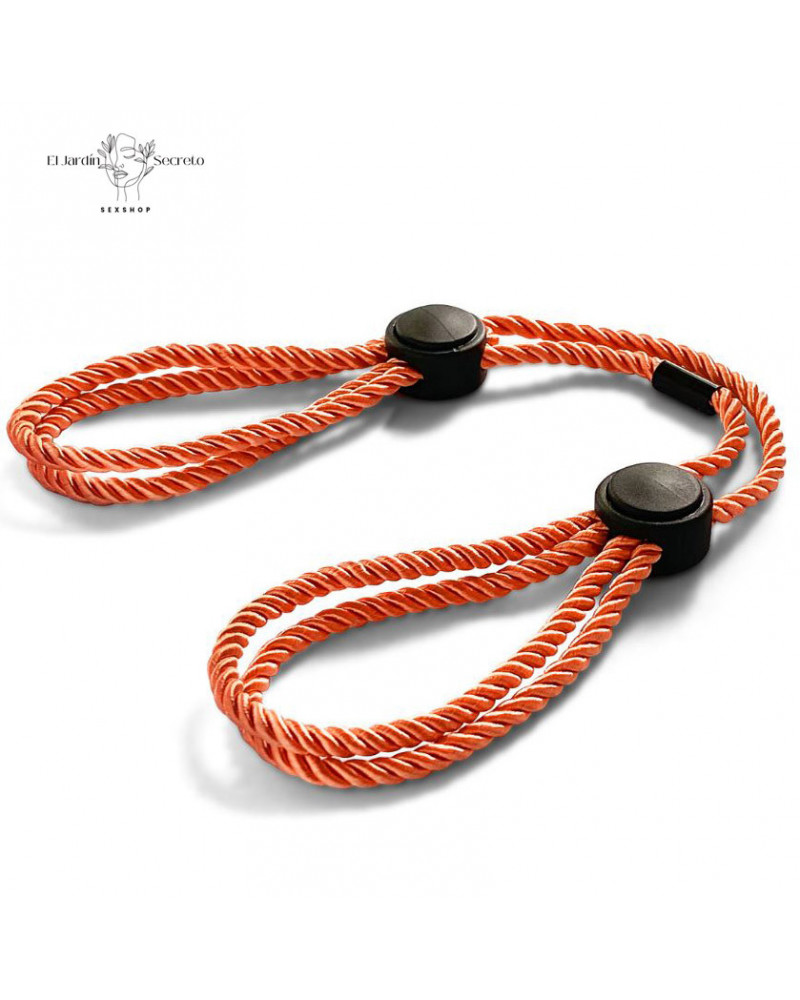 Esposas y Tobilleras Rojo Nylon Ajustables BDSM para Sujeción y Bondage