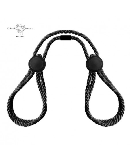 Esposas y Tobilleras Negro Nylon Ajustables BDSM para Sujeción y Bondage