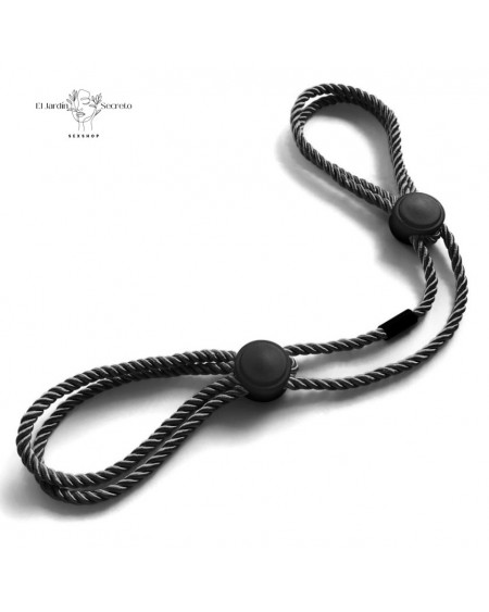Esposas y Tobilleras Negro Nylon Ajustables BDSM para Sujeción y Bondage