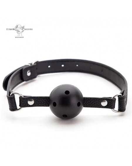 Mordaza Bola Negro BDSM con Arnés Ajustable para Juegos Fetiche