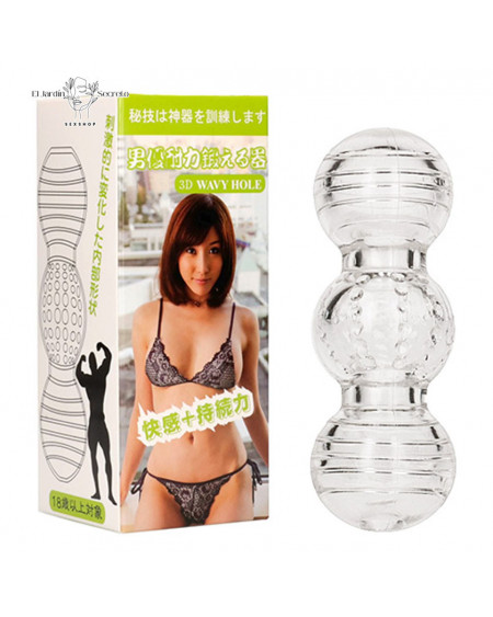 Masturbador Para pene Ajustable Texturizado 3D Wavy Hole