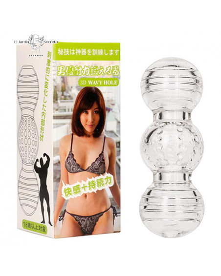 Masturbador Para pene Ajustable Texturizado 3D Wavy Hole