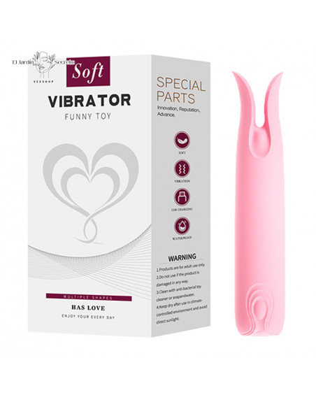 Mini Vibrador 10cm Potente para Clítoris y Pezones Happy Clip Pink Lilo