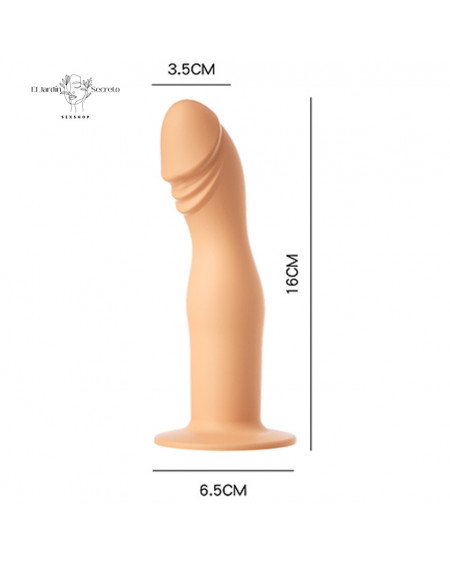 Dildo 16cm Realista Anal Vaginal con Ventosa y Arnés 🔥