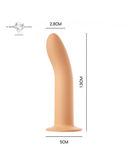 Dildo 13cm Realista Liso Punto G Anal Vaginal Arnés 🔥