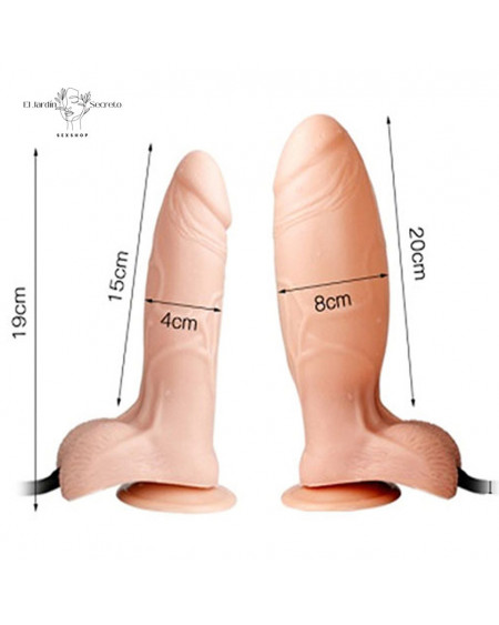 Dildo Inflable 20cm Realista Sexo Anal o Vaginal con Ventosa Punto G