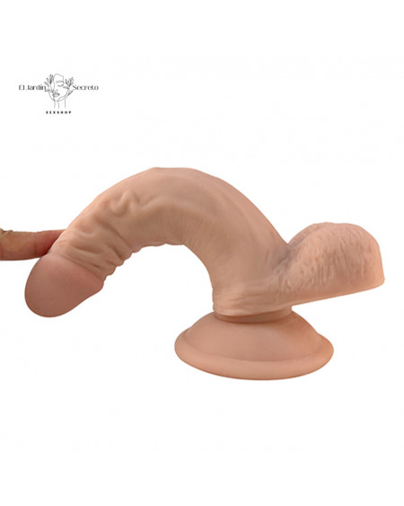 Dildo 21cm Realista Pene Vertebrado y Base de Succión
