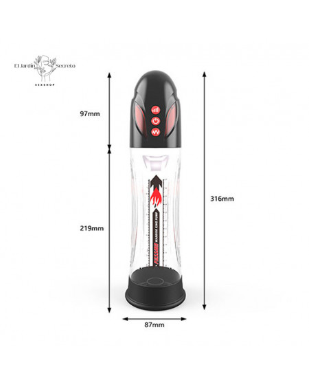 Bomba de Succión Alien para Pene con Agua y Presión Inteligente