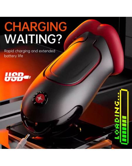 Masturbador Vibrador para Pene con Boca y lengua App Interactiva