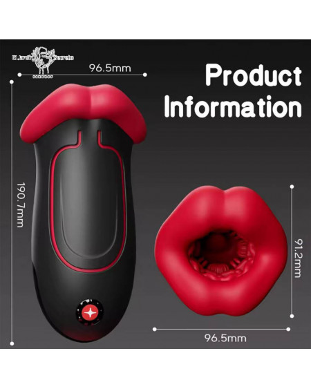 Masturbador Vibrador para Pene con Boca y lengua App Interactiva