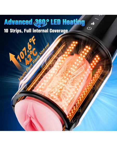 Masturbador Pene Einseo IA Turbo Placer Realista Vagina Calor Sexshop