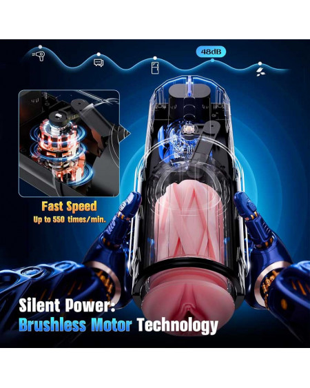 Masturbador Pene Einseo IA Turbo Placer Realista Vagina Calor Sexshop