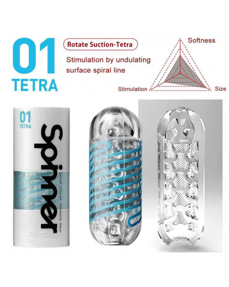 Masturbador Pene TENGA SPINNER 01 TETRA Placer Total 🔄