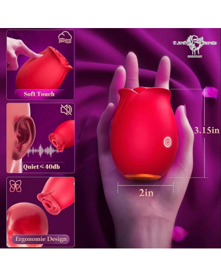 Estimulador Succionador de Clítoris Rosa App Control 🌹 Placer Total