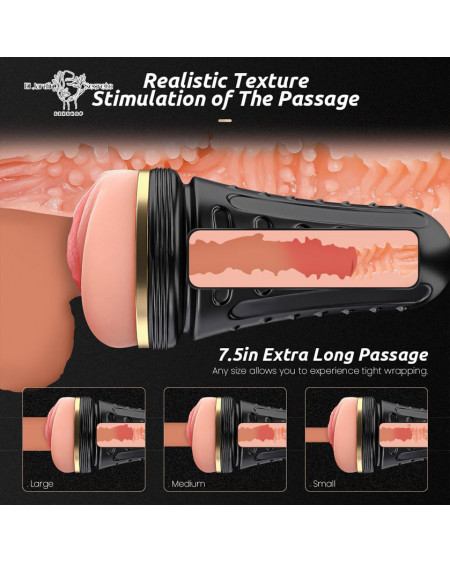 Masturbador para tu pene Masculino Vagina Realista 🔥 Placer Profundo