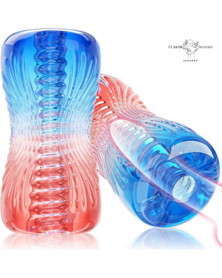 Masturbador Pene Masculino Arcoíris TPE Manga 3D Alta Estimulación