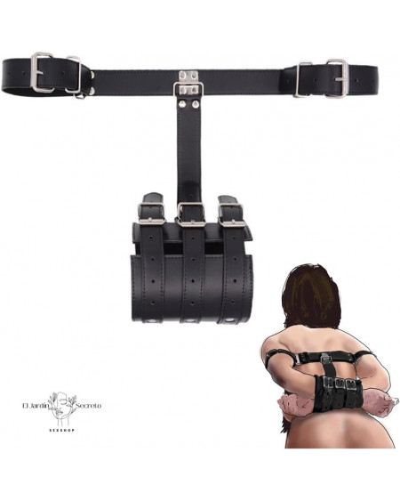 Inmovilizador BDSM Kit BDSM Erótico con Esposas Ajustables y Mordaza para Parejas