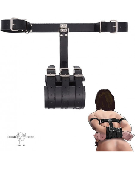 Inmovilizador BDSM Kit BDSM Erótico con Esposas Ajustables y Mordaza para Parejas