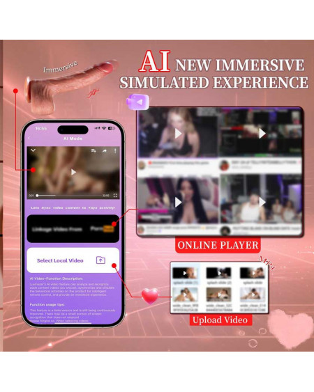 Vibrador Realista 6 en 1 con App y Empuje 🔥 ¡Compra en México!