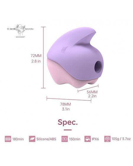 Succionador vibrador de Clítoris con Aplicación Unicorn Purple Magic Motion