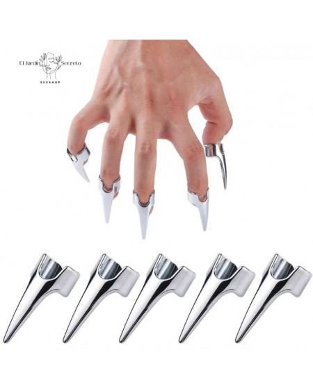 Kt Garras Metalicas BDSM Ajustables con E-Stim Sexshop 🖤