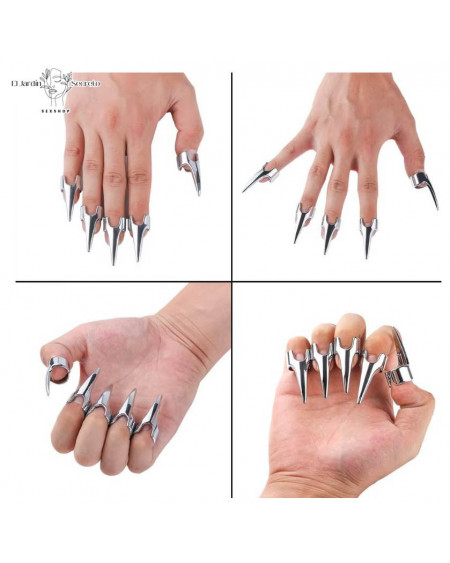 Kt Garras Metalicas BDSM Ajustables con E-Stim Sexshop 🖤