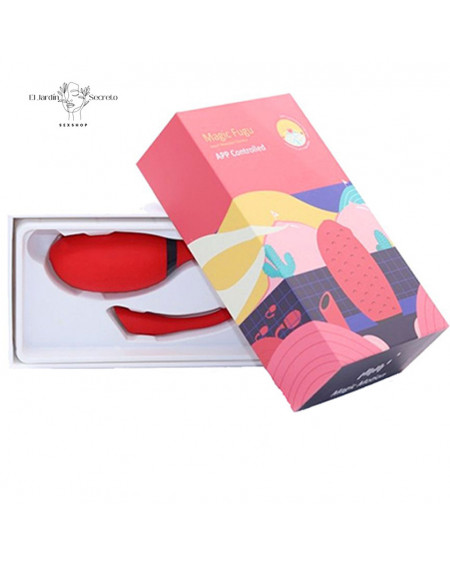 Vibrador para Clítoris y Punto G con Aplicación Fugu Red Magic Motion